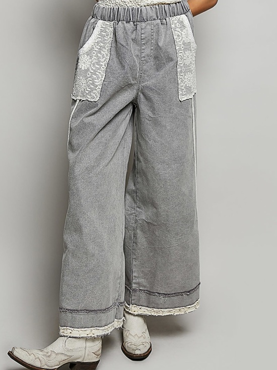 POL Pants - POL Crochet Pocket Pants NWOT